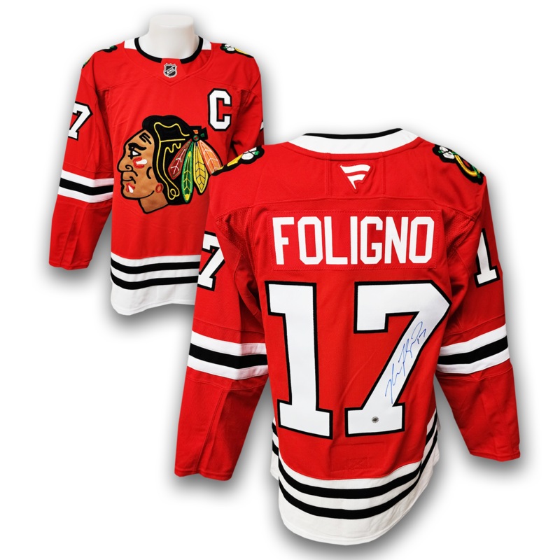 Nick Foligno Autographed Chicago Black Hawks Home Fanatics Premium Jersey