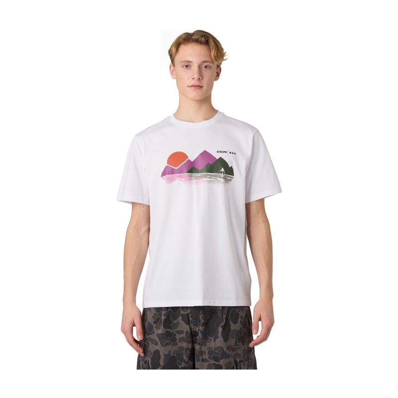 CCM T-Shirt Winter Mountain Sr White