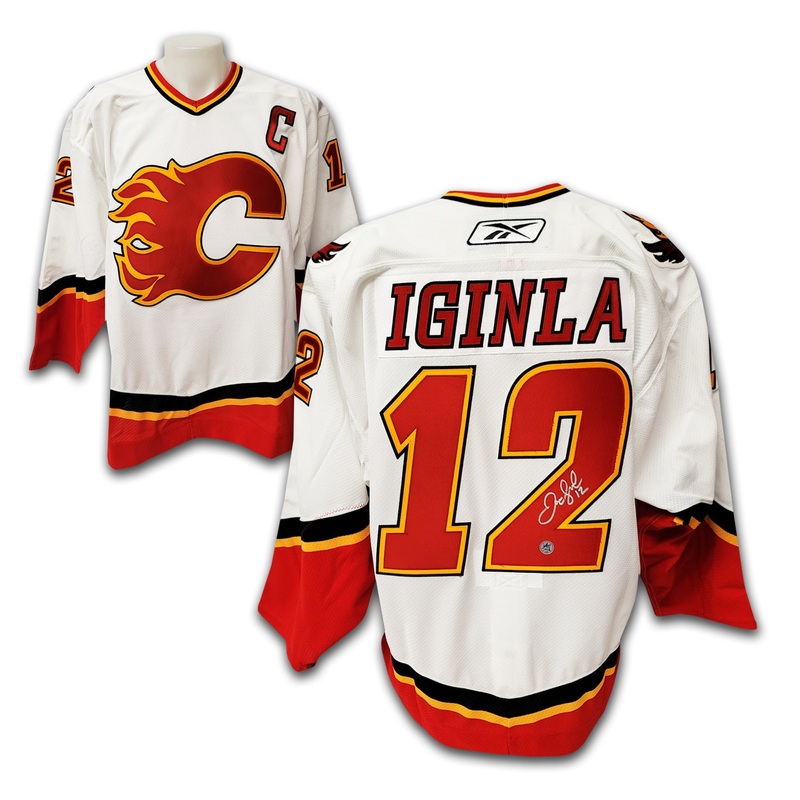 Jarome Iginla Calgary Flames White Reebok Authentic Jersey