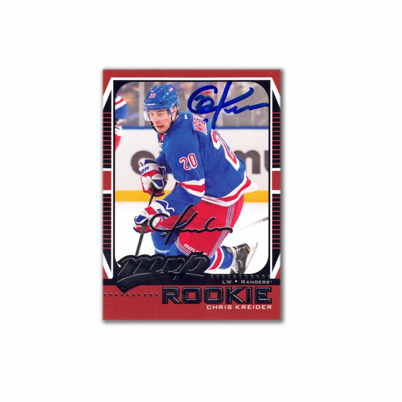 2012-13 UD MVP #62 CHRIS KREIDER Autographed Rookie Card