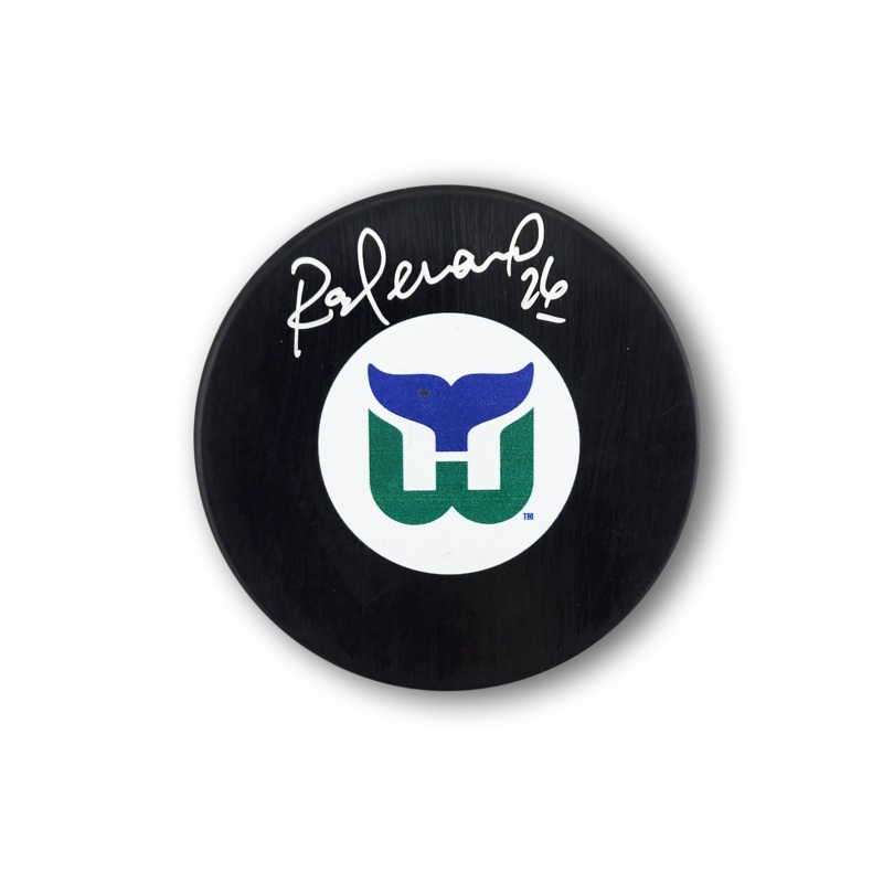 Ray Ferraro Autographed Hartford Whalers Hockey Puck