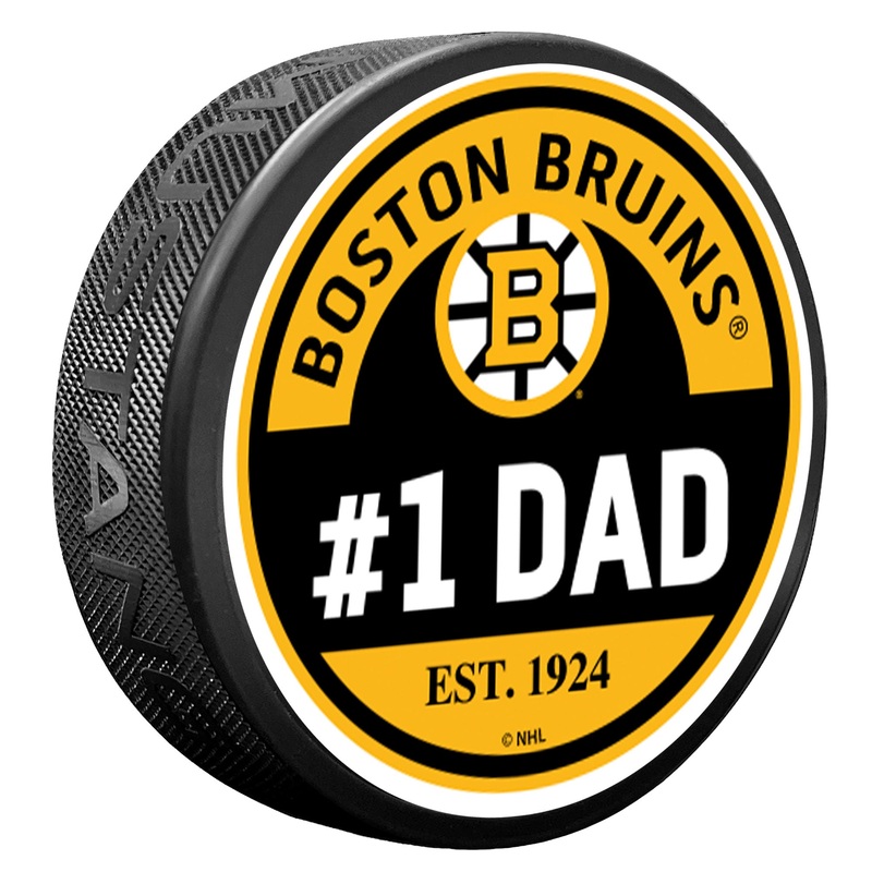 Boston Bruins #1 Dad Textured Puck