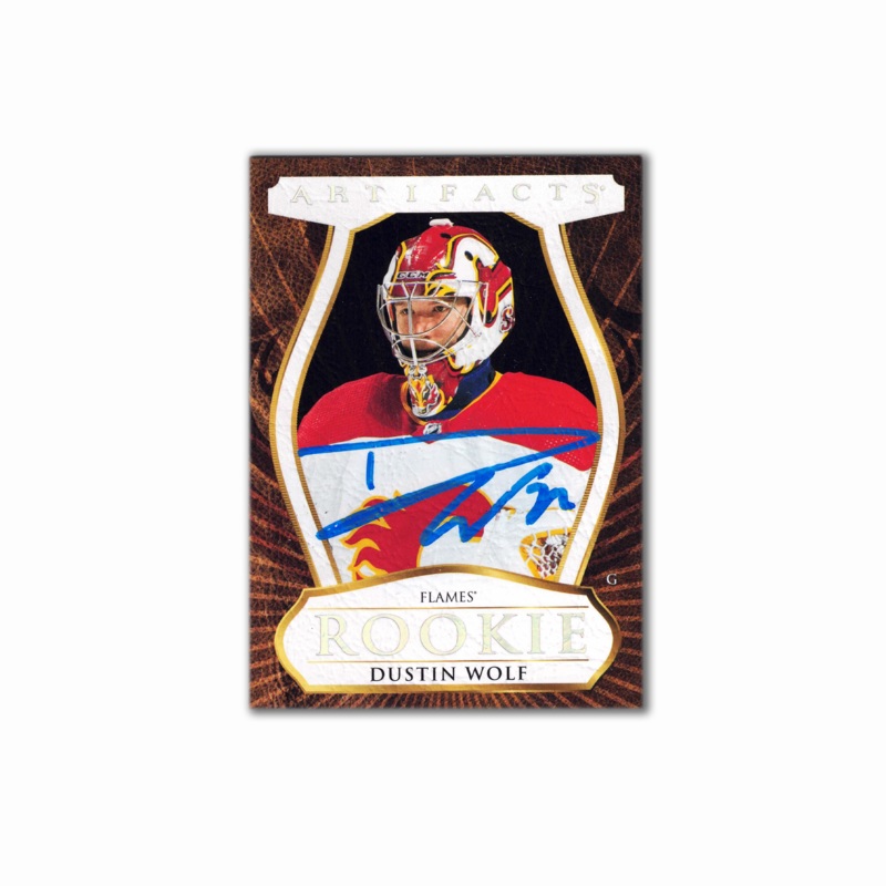 2023-24 UD Artifacts #182 DUSTIN WOLF Autographed Rookie Card