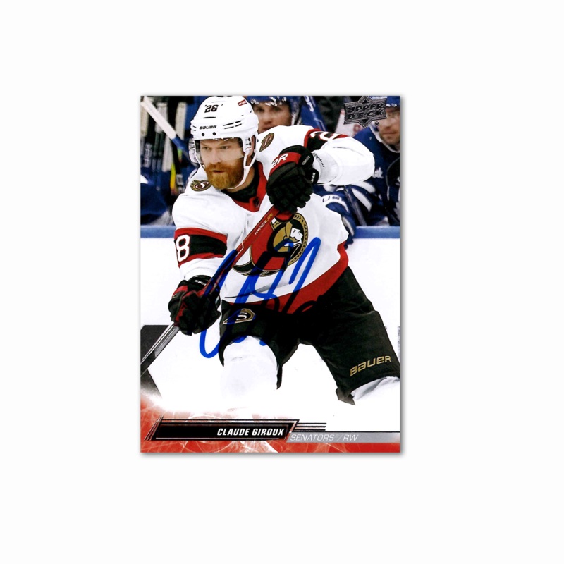 Claude Giroux Autographed Ottawa Senators Hockey Card