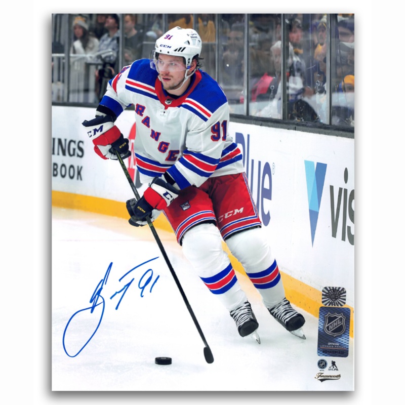 Vladimir Tarasenko Autographed New York Rangers Away 8×10 Photo