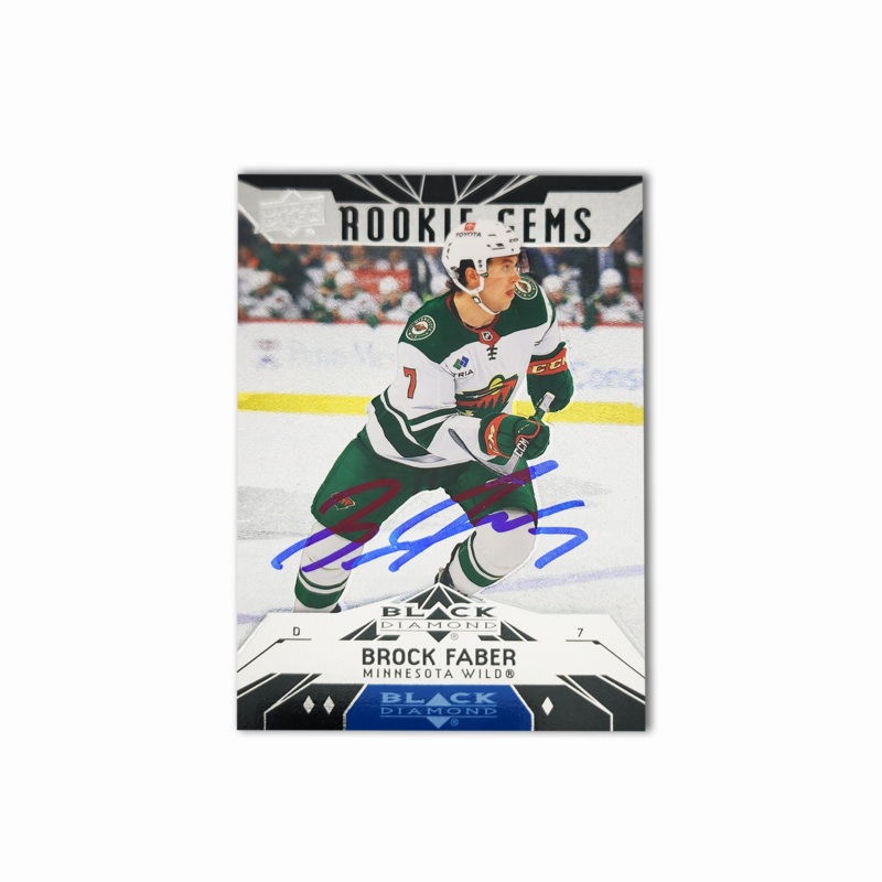 2023-24 UD Black Diamond #BD-37 BROCK FABER Autographed Rookie Card
