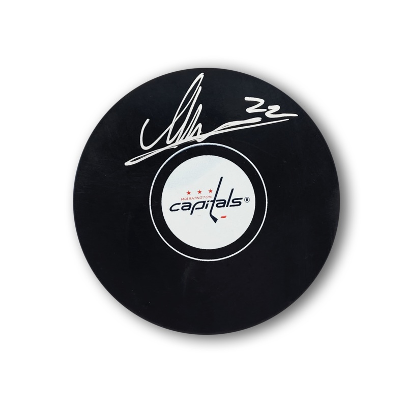 Brandon Duhaime Autographed Washington Capitals Hockey Puck