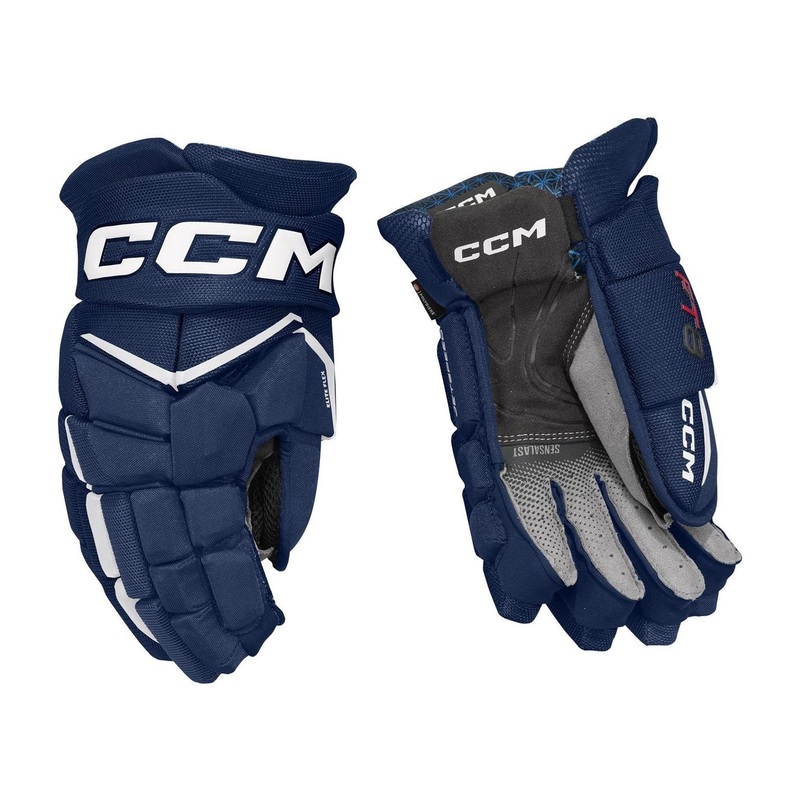 CCM Glove Jetspeed FT8 Sr Navy/White