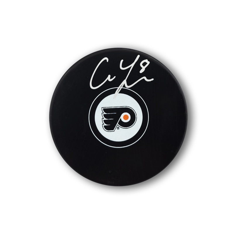 Cam York Autographed Philadelphia Flyers Hockey Puck