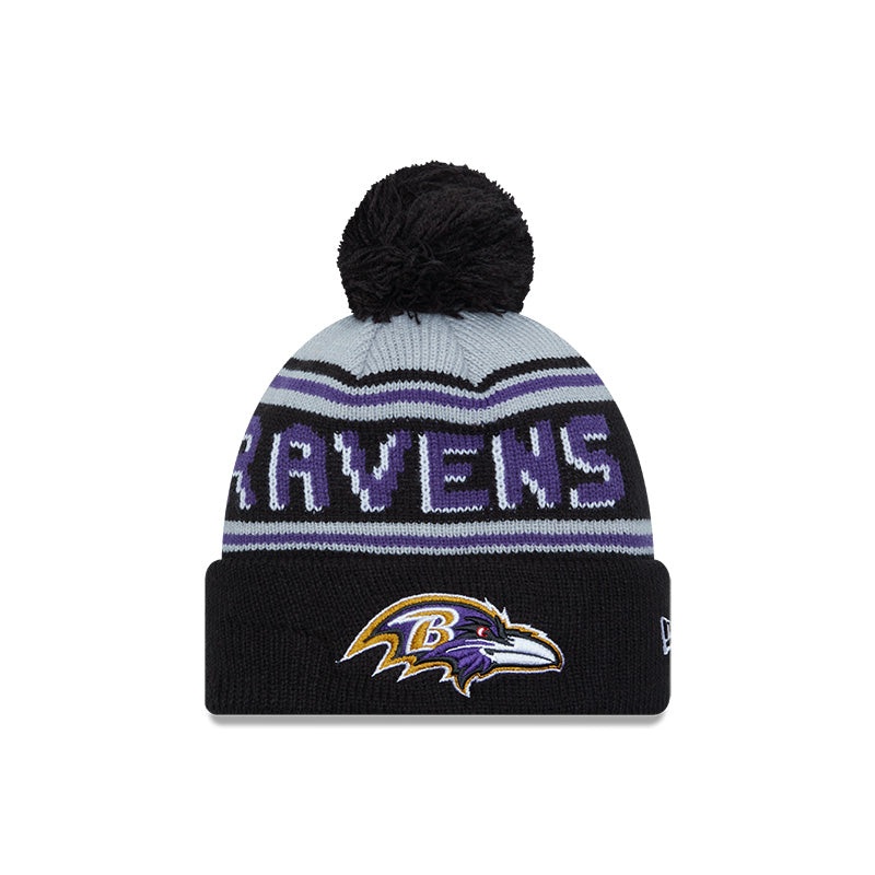 New Era Baltimore Ravens Cuffed Knit Hat with Pom