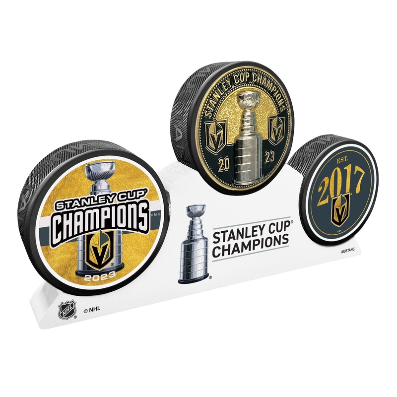 Vegas Golden Knights – Elite Medallion 3 Puck Podium Set