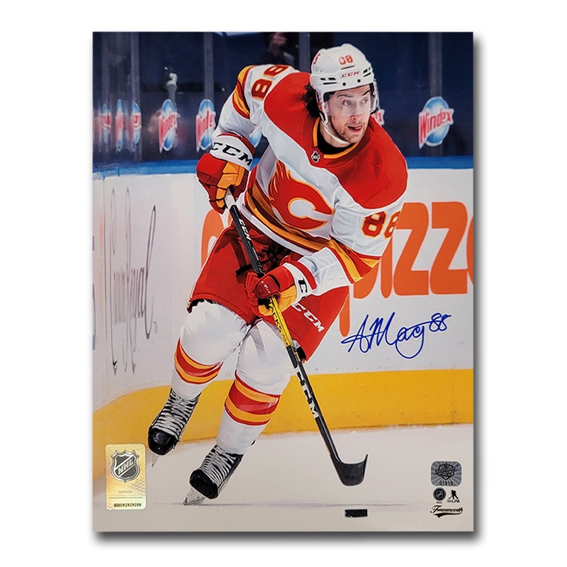 Andrew Mangiapane Calgary Flames Autographed White 8×10 Photo