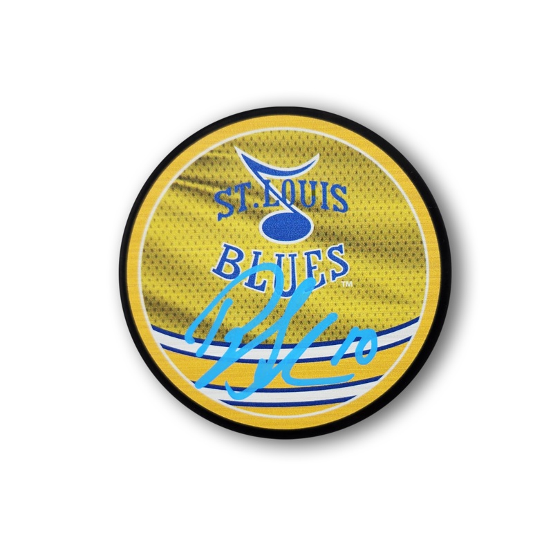 Brayden Schenn Autographed St. Louis Blues Reverse Retro Hockey Puck
