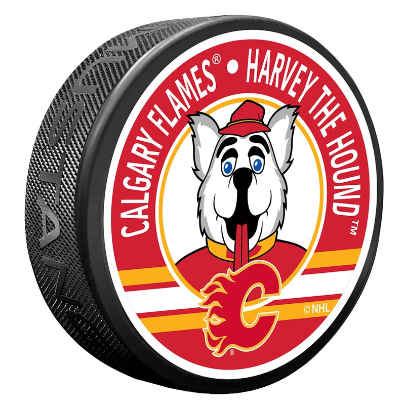 Calgary Flames Harvey Mascot Textured Puck