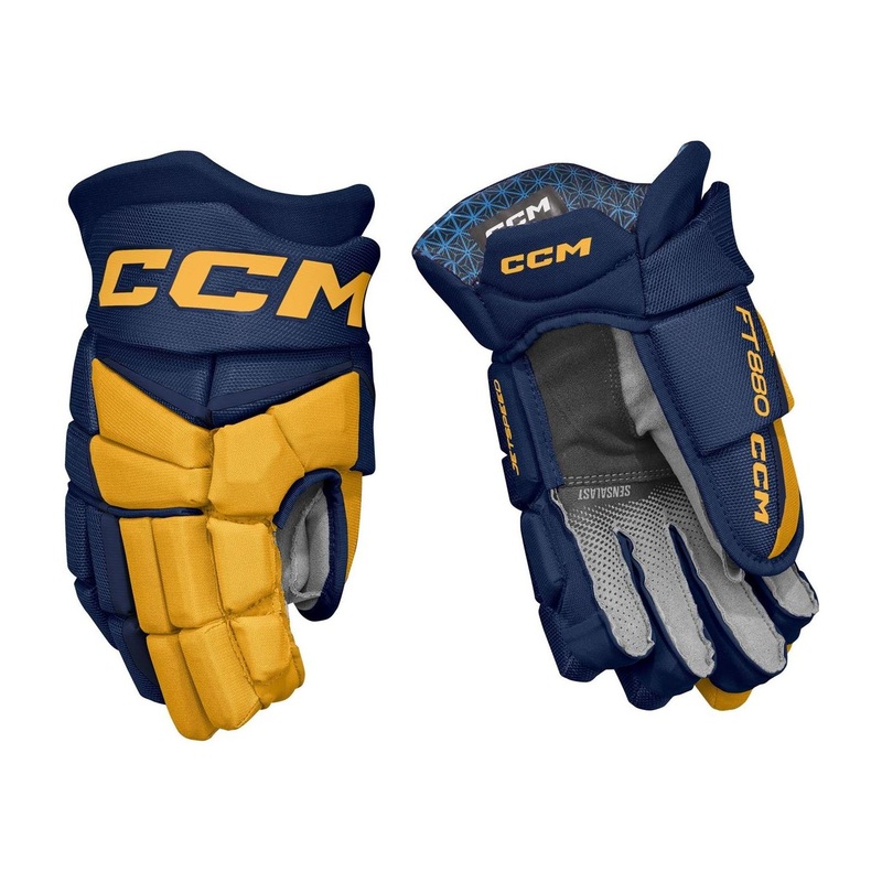 CCM Glove Jetspeed FT880 Jr Navy/Sunflower