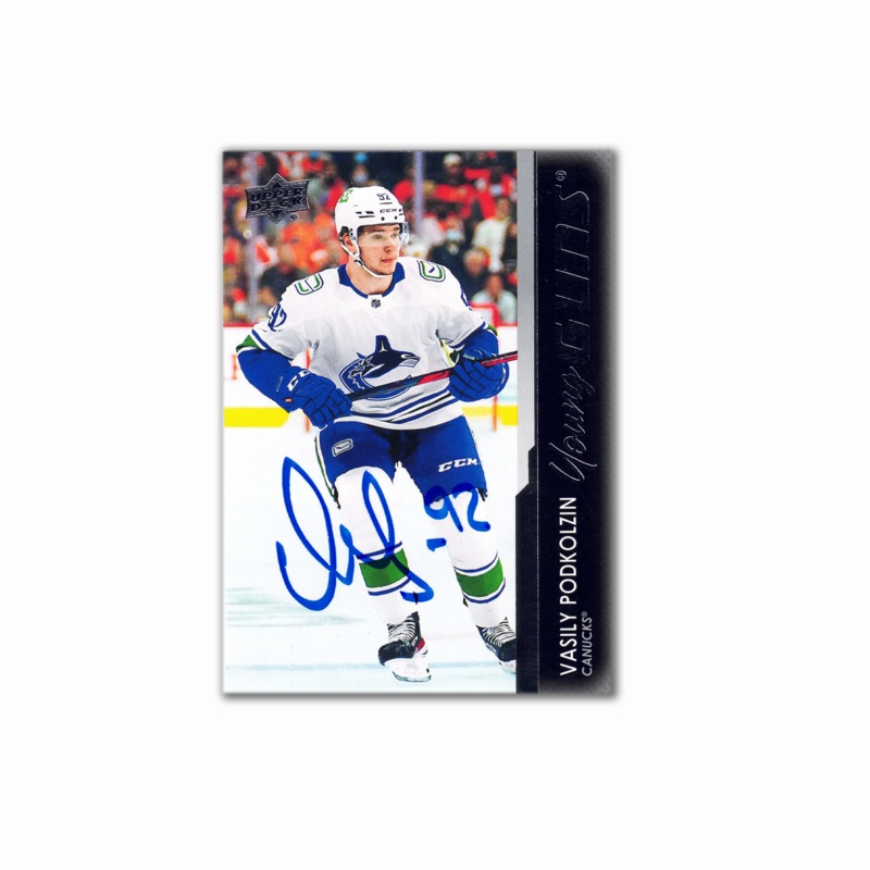 2021-22 UD Young Guns #481 VASILY PODKOLZIN Autographed Rookie Card