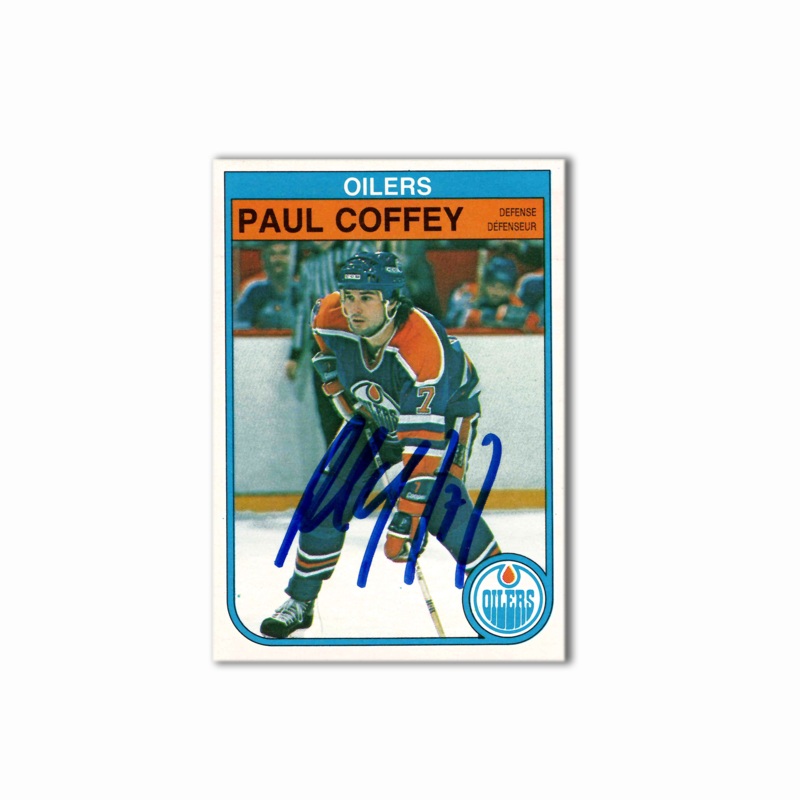 1982-83 OPC Edmonton Oilers #101 PAUL COFFEY Autographed Card