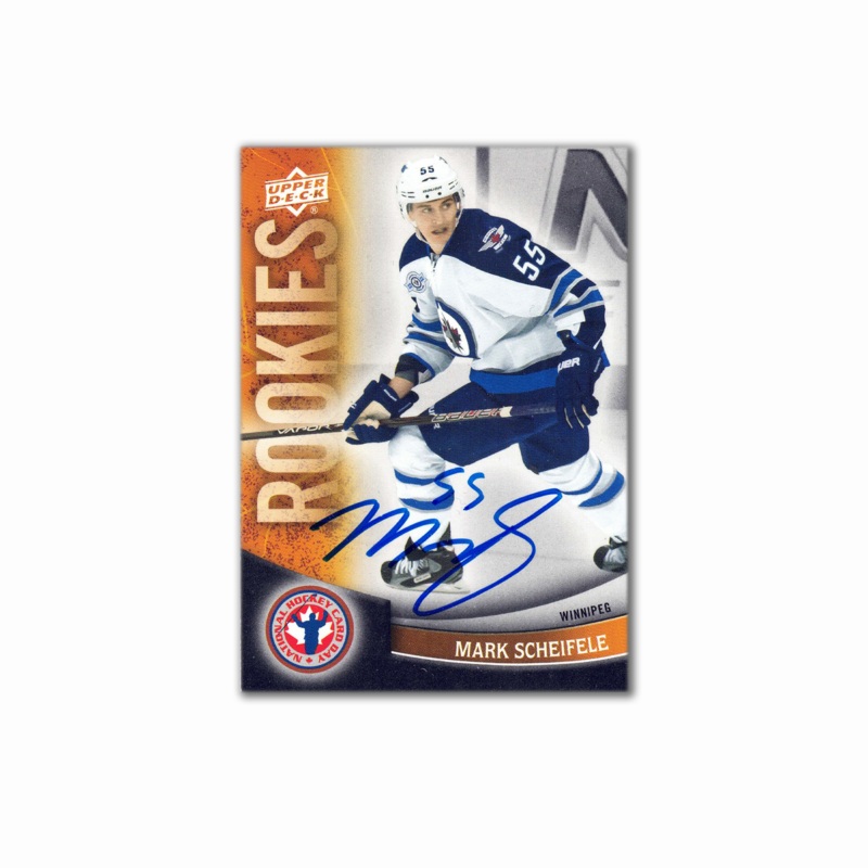 2011-12 UD Rookies National Hockey Card Day #4 MARK SCHEIFELE Autographed Rookie Card