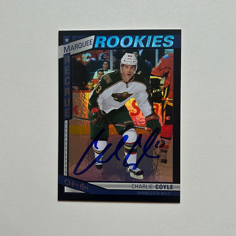 2013-14 OPC Marquee Black #554 CHARLIE COYLE Autographed Rookie Card – 27/100