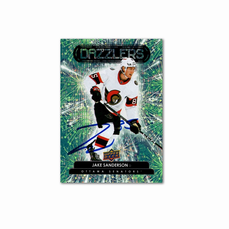 Jake Sanderson Autographed Ottawa Senators Dazzlers Hockey Card