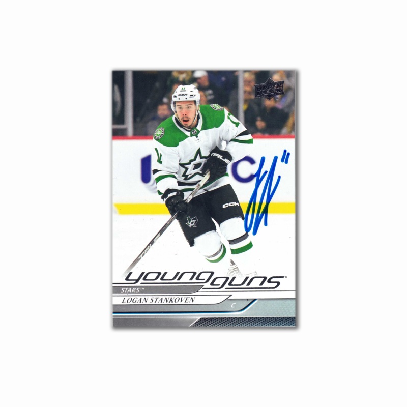 2024-25 UD Young Guns #244 LOGAN STANKOVEN Autographed Rookie Card