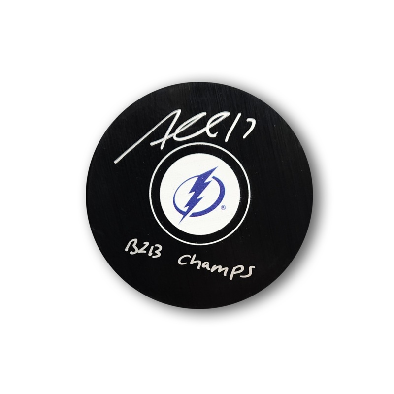 Alex Killorn Autographed Tampa Bay Lightning Hockey Puck Inscribed B2B Champs