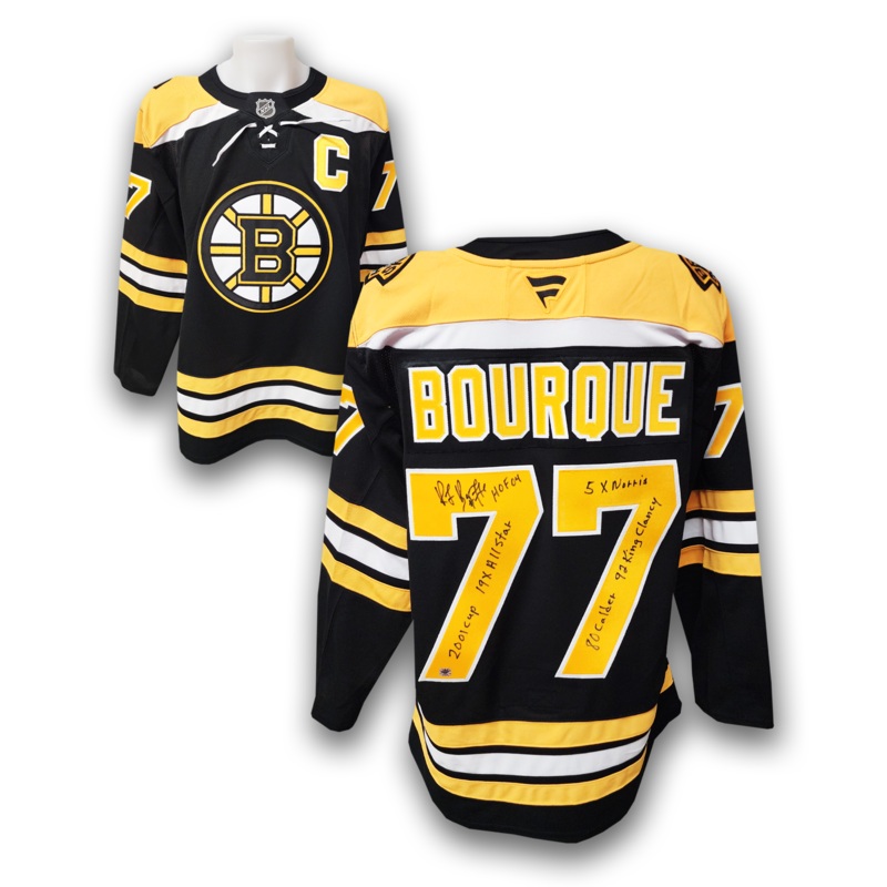 Ray Bourque Autographed Boston Bruins Fanatics Premium Career Jersey