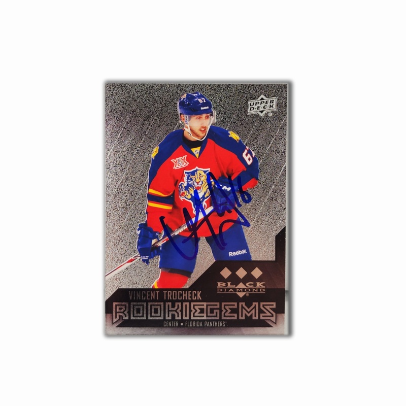 2014-15 UD Black Diamond #178 VINCENT TROCHECK Autographed Rookie Card