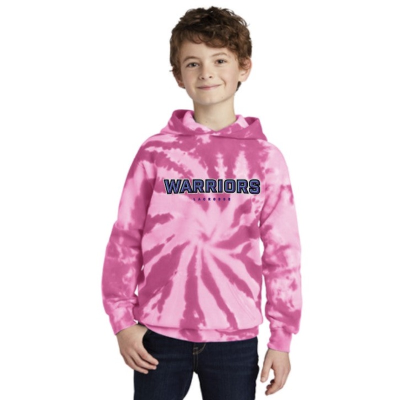 Warriors Lacrosse Youth Tie Dye Hoodie