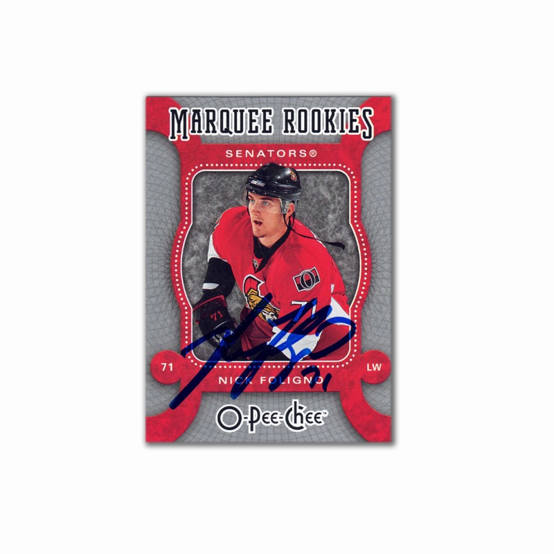 2007-08 OPC Marquee Rookies #576 NICK FOLIGNO Autographed Rookie Card