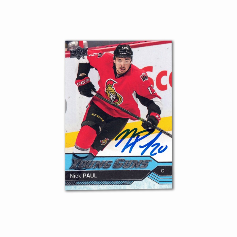 2016-17 UD Young Guns #219 NICK PAUL Autographed Rookie Card