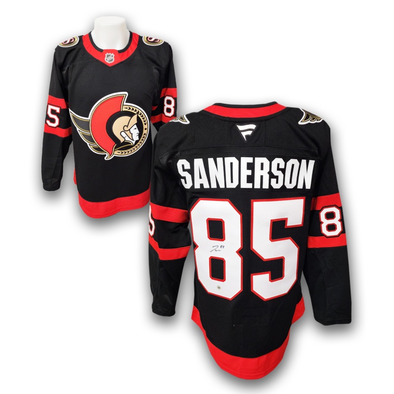 Jake Sanderson Autographed Ottawa Senators Home Fanatics Premium Jersey
