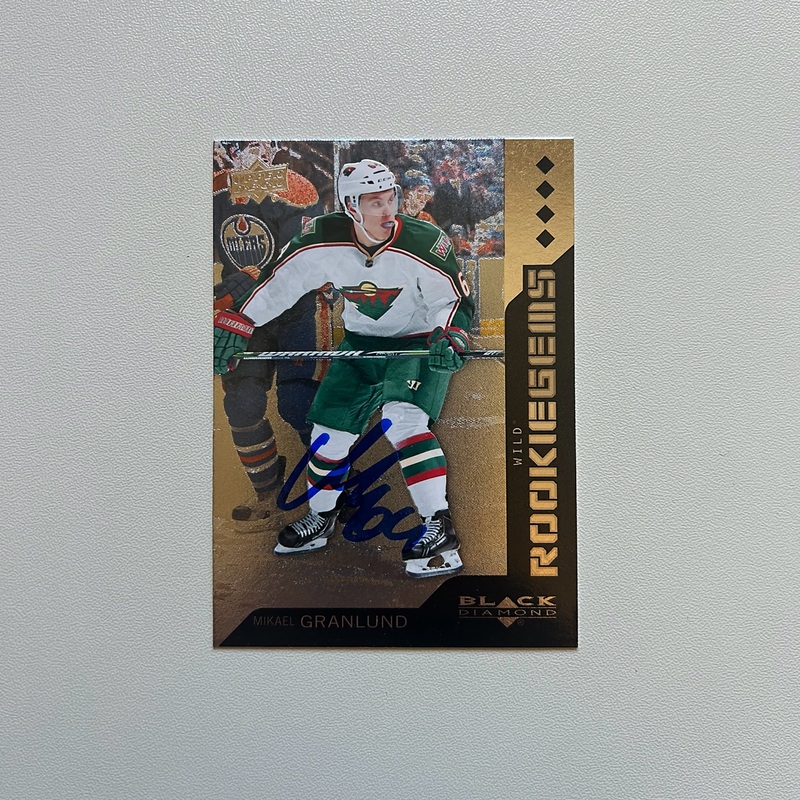 2013-14 UD Black Diamond Quad Gems #474 MIKAEL GRANLUND Autographed Rookie Card