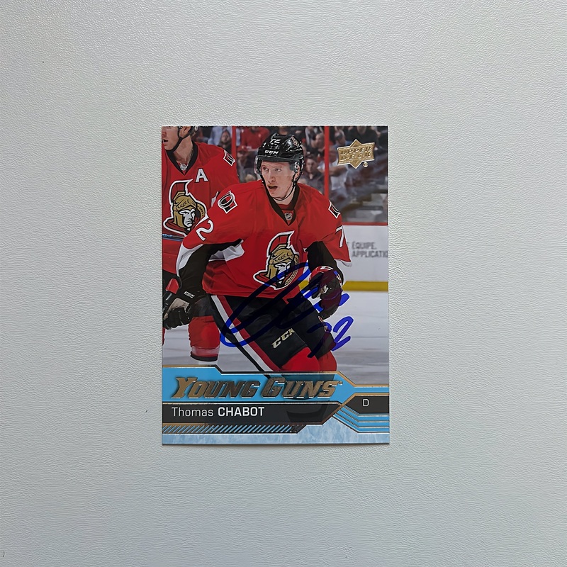 2016-17 UD Young Guns #488 THOMAS CHABOT Autographed Rookie Card