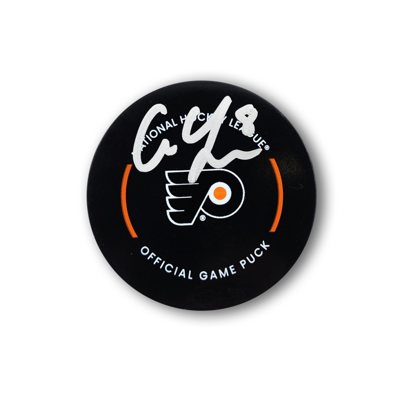 Cam York Autographed Philadelphia Flyers Official Hockey Puck