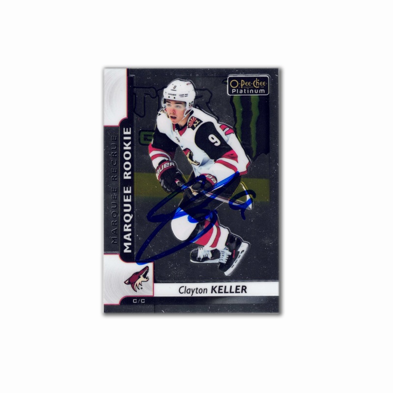 2017-18 OPC Platinum Marquee Rookies #160 CLAYTON KELLER Autographed Rookie Card