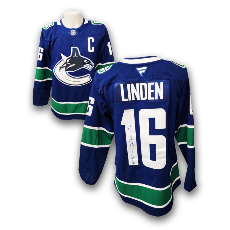 Trevor Linden Autographed Vancouver Canucks Home Fanatics Premium Jersey