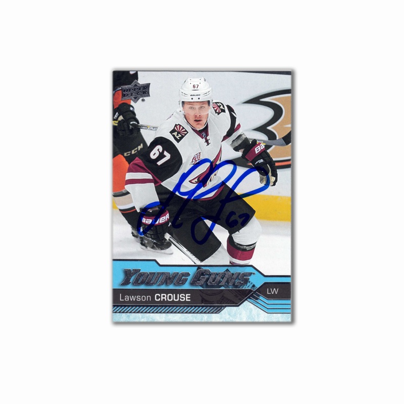 2016-17 UD Young Guns #202 LAWSON CROUSE Autographed Rookie Card