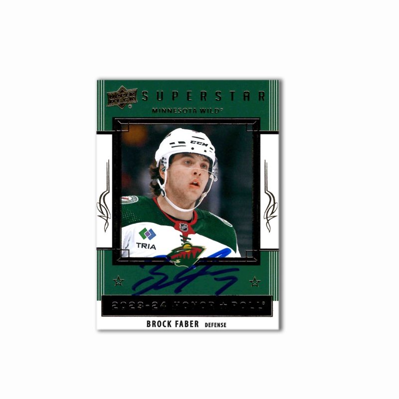 Brock Faber Autographed Minnesota Wild 2023-24 Honor Roll Hockey Card