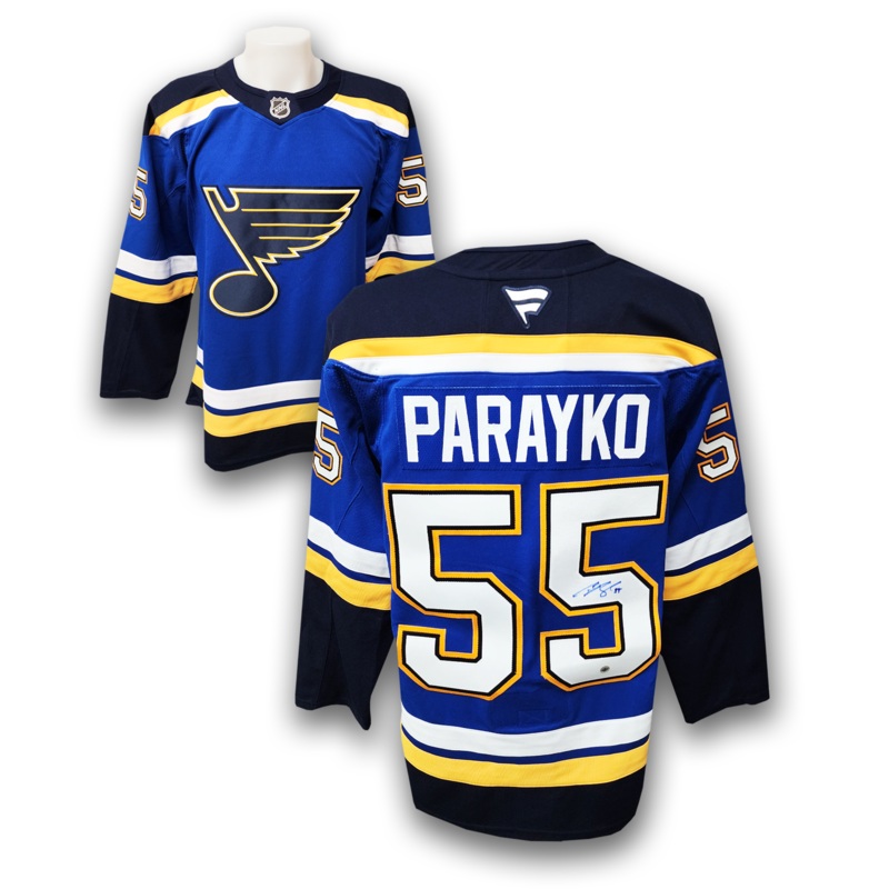 Colton Parayko Autographed St. Louis Blues Home Fanatics Premium Jersey