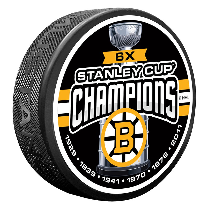 Boston Bruins Puck –  6 TIME CHAMPS