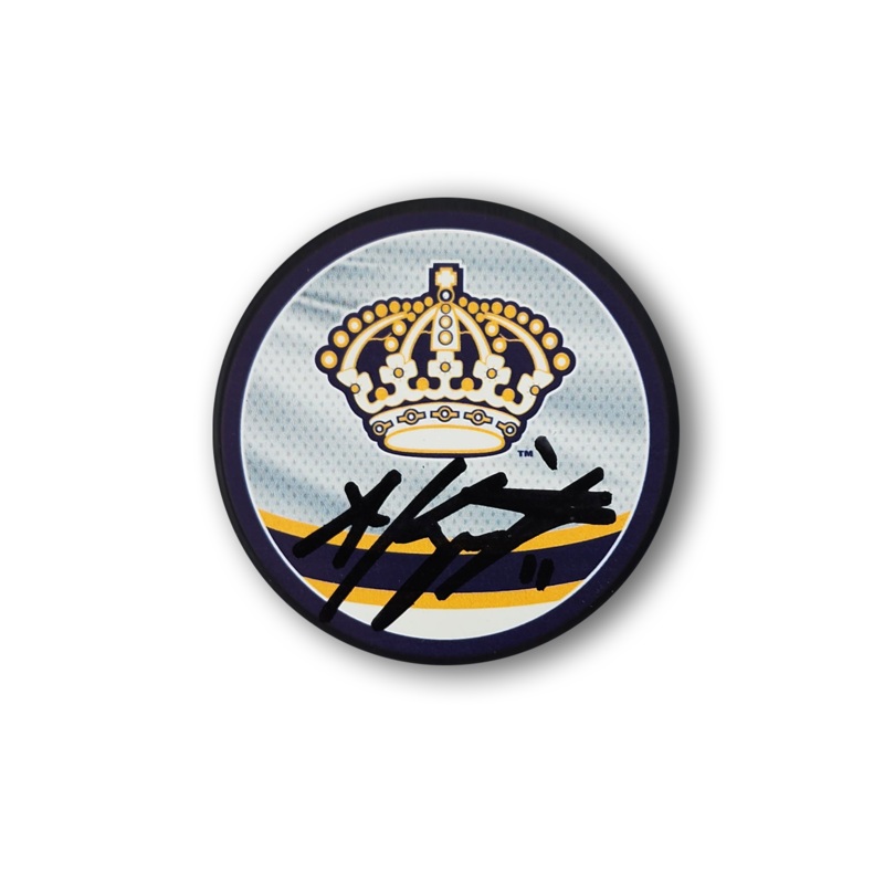 Anze Kopitar Autographed Los Angeles Kings Reverse Retro Hockey Puck