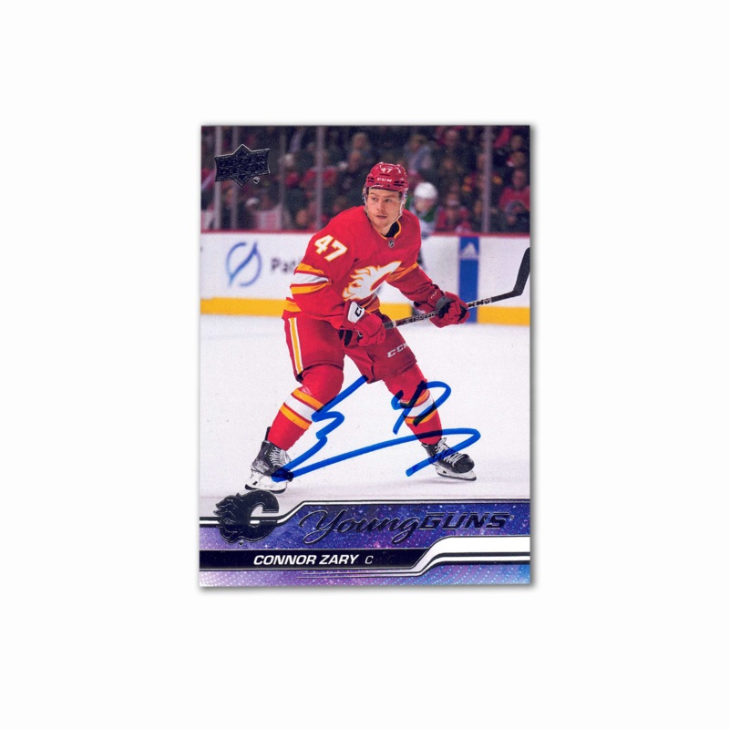2023-24 UD Young Guns #496 CONNOR ZARY Autographed Rookie Card
