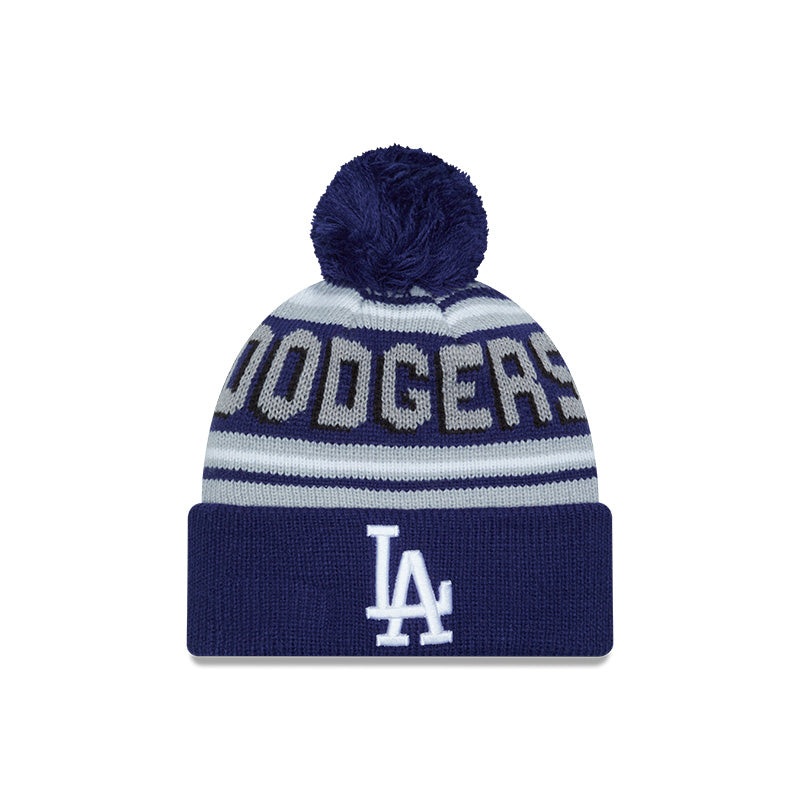 New Era Los Angeles Dodgers Cuffed Knit Hat with Pom