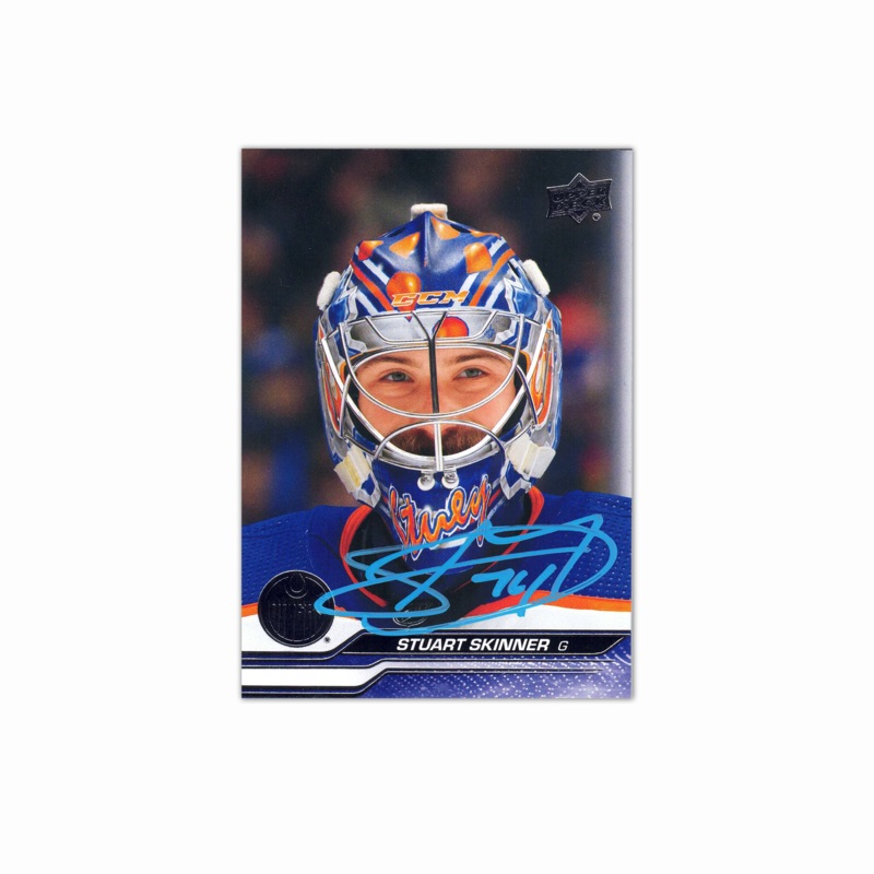 Stuart Skinner Autographed Edmonton Oilers 2023-24 Upper Deck Series 2 Hockey Card
