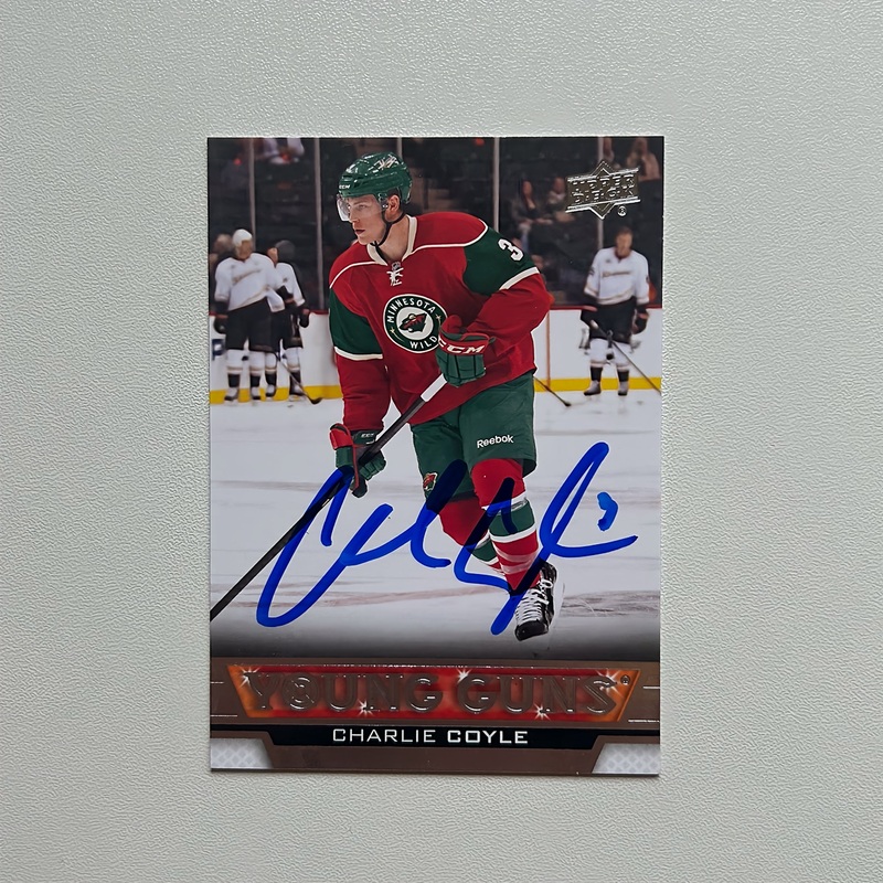 2013-14 UD Young Guns #233 CHARLIE COYLE Autographed Rookie Card