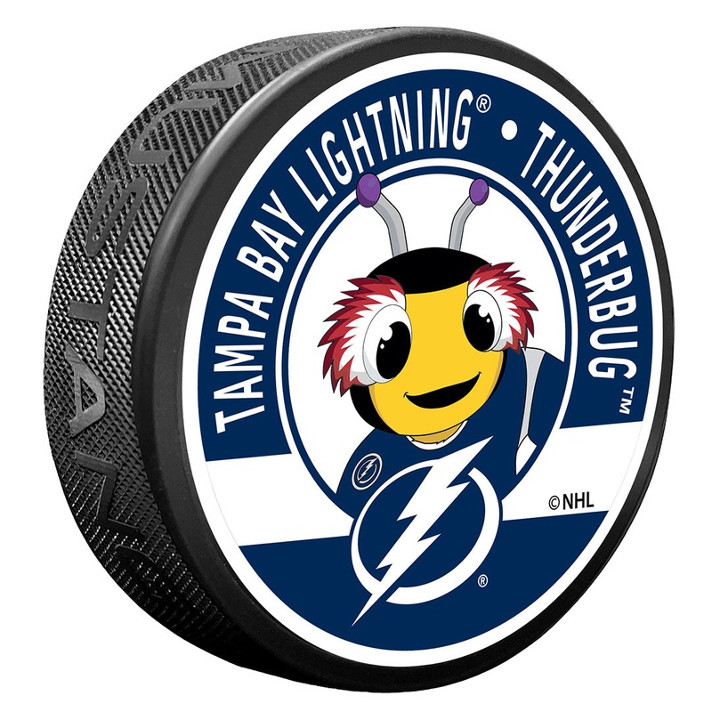 Tampa Bay Lightning Thunderbug Mascot Textured Puck