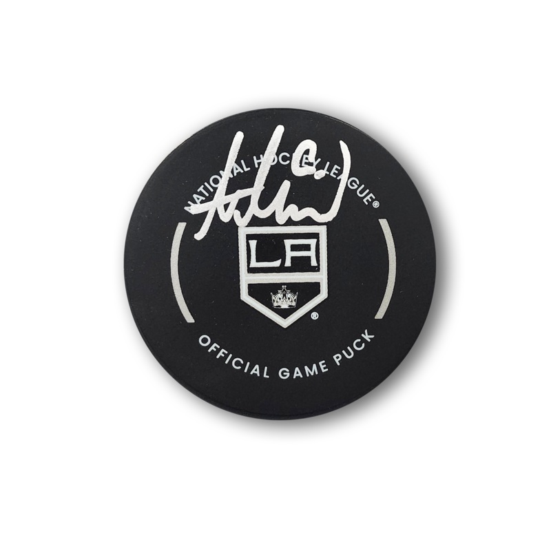 Adrian Kempe Autographed Los Angeles Kings 2024 Official Hockey Puck