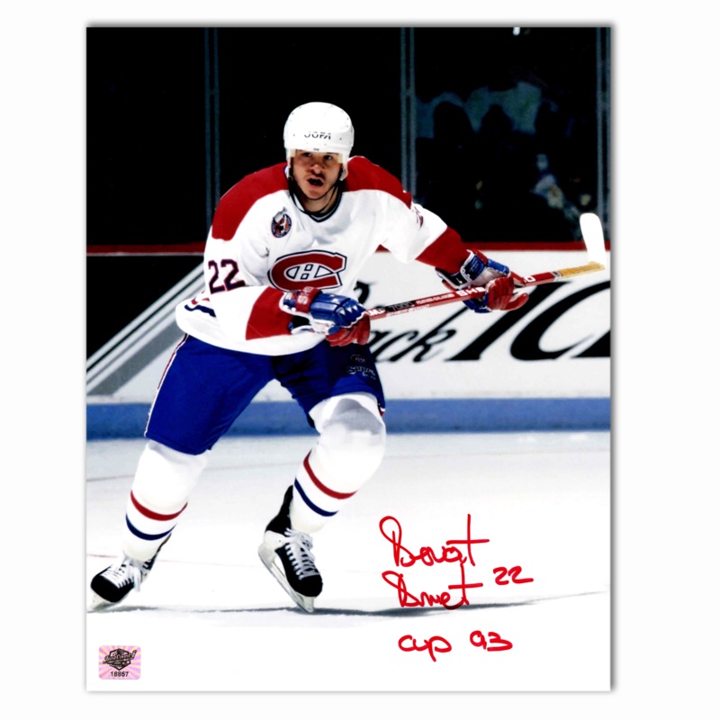 Benoit Brunet Autographed Montreal Canadiens Away 8×10 Photo