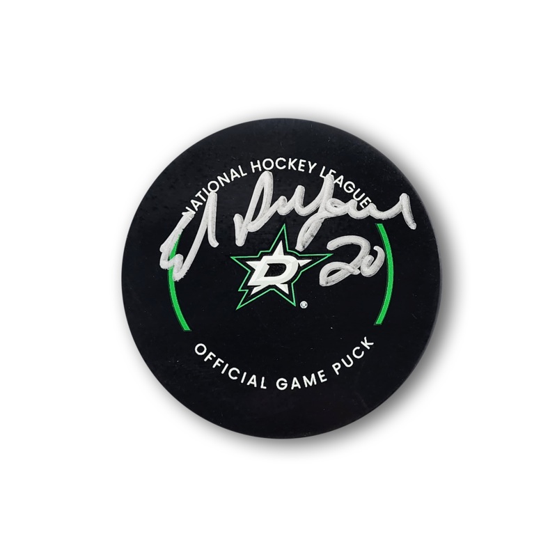 Ed Belfour Autographed Dallas Stars Official Hockey Puck